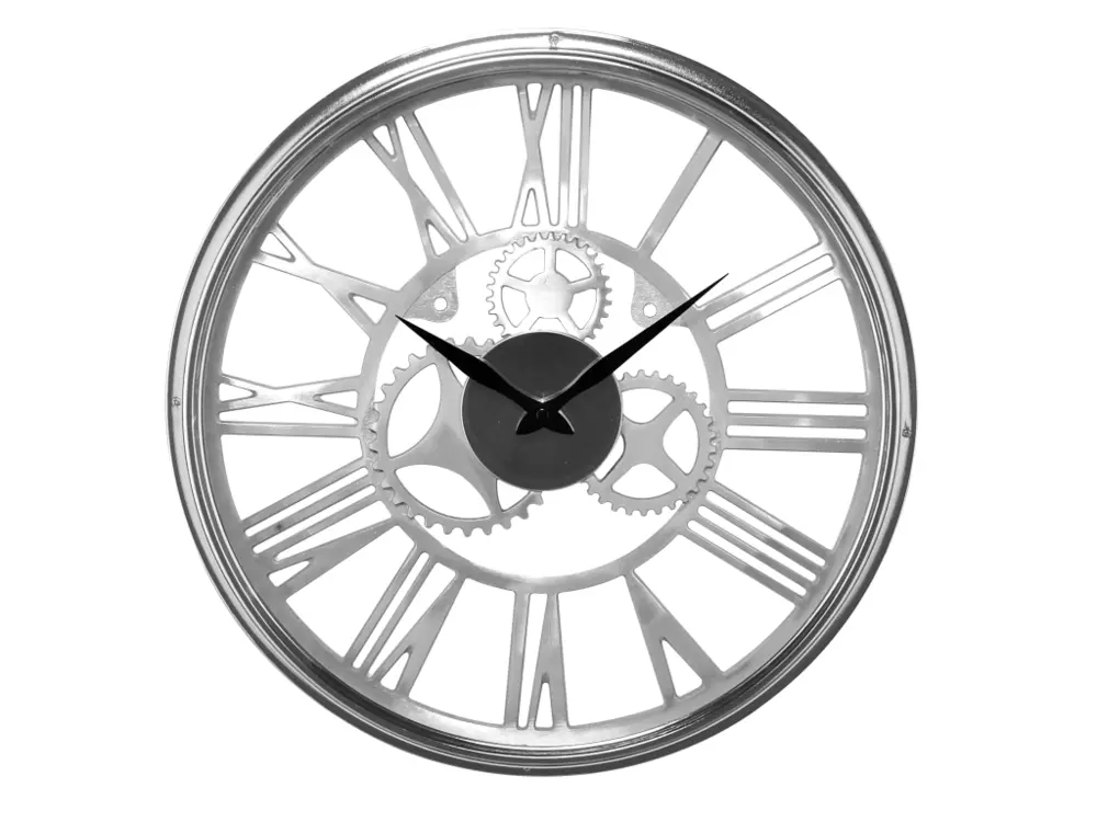 Horloge ronde sans fond mécanisme apparent 45cm