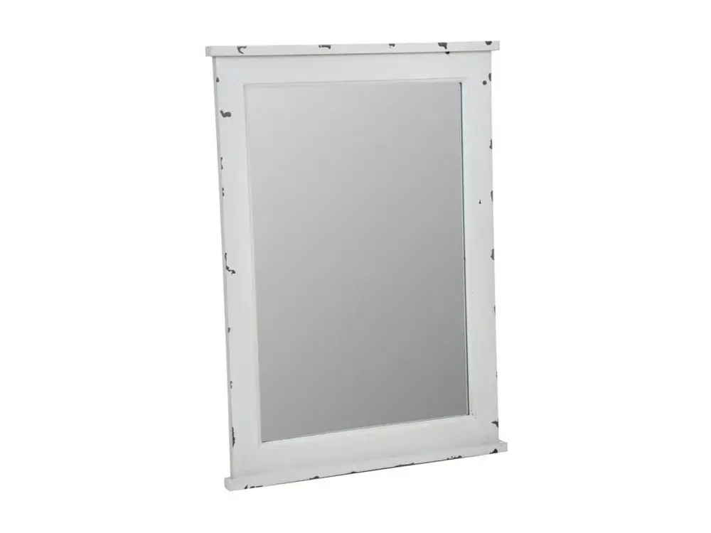 Miroir mural en bois blanc 50x4x70h