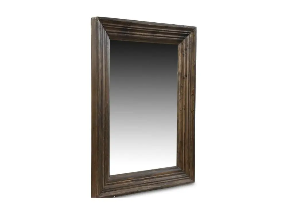 Miroir Ancien Rectangulaire Vertical Bois 58x4.5x78.5cm - Marron