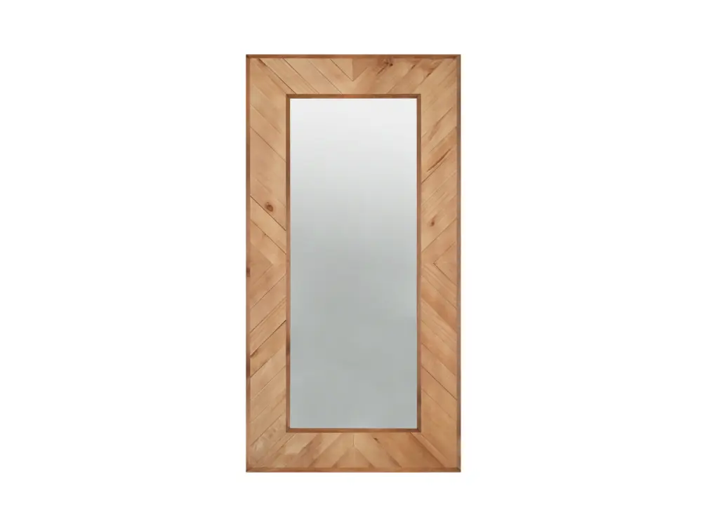 Miroir en bois massif ton vieilli 163x84cm