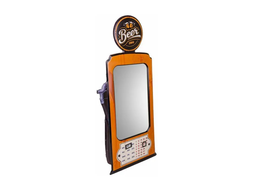 Miroir en métal orange 42x82x5h