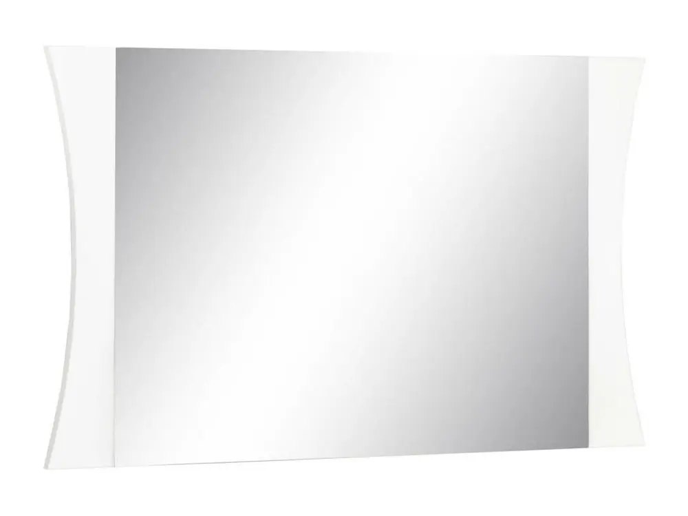 Miroir Dcassat, Miroir de salle de bain, 100% Made in Italy, 110x2h60 cm, Blanc brillant