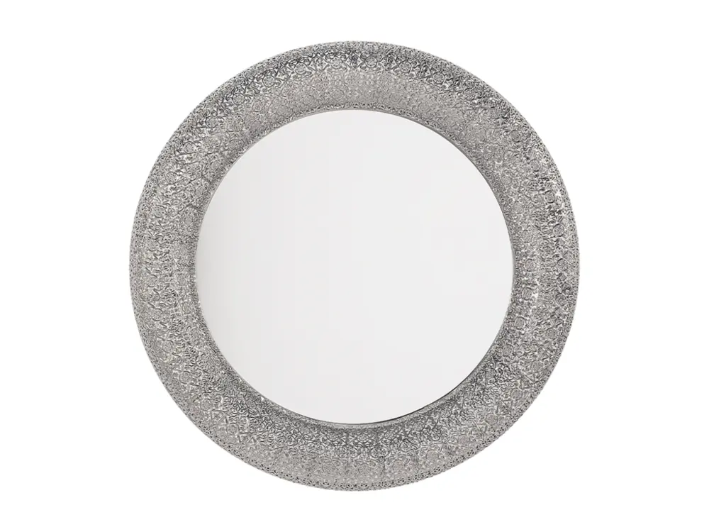 Miroir argenté de forme ronde ø 80 cm CHANNAY