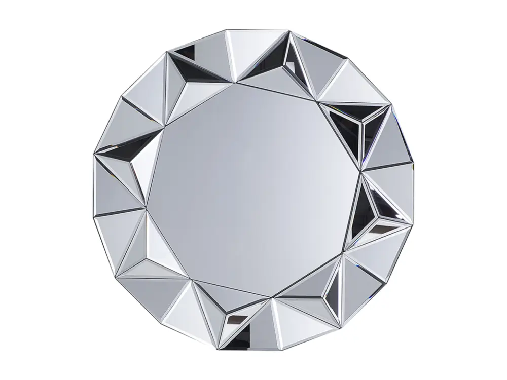 Miroir rond argenté ø 70 cm HABAY