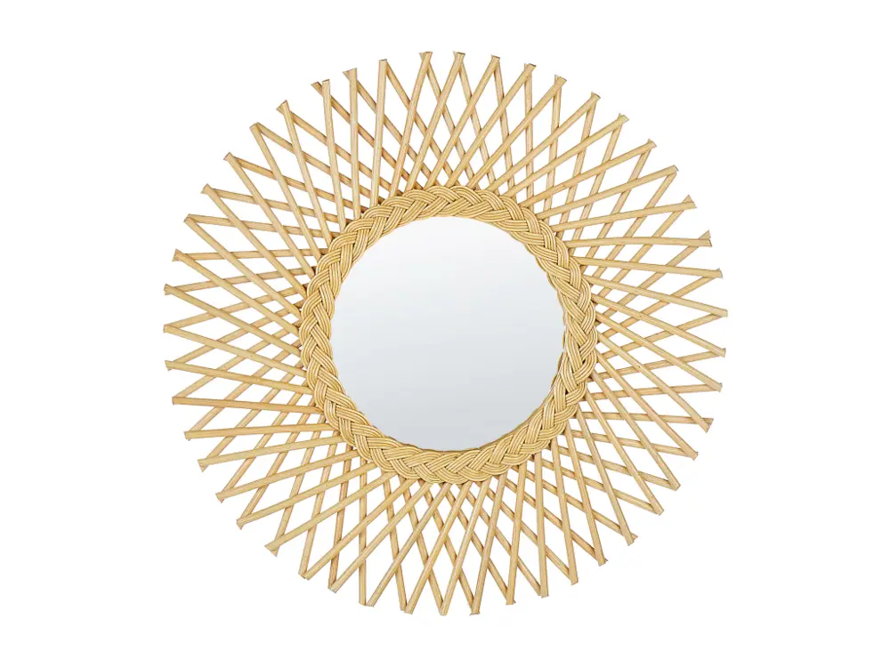 Miroir mural rond en rotin ⌀ 60 cm TAGOLU