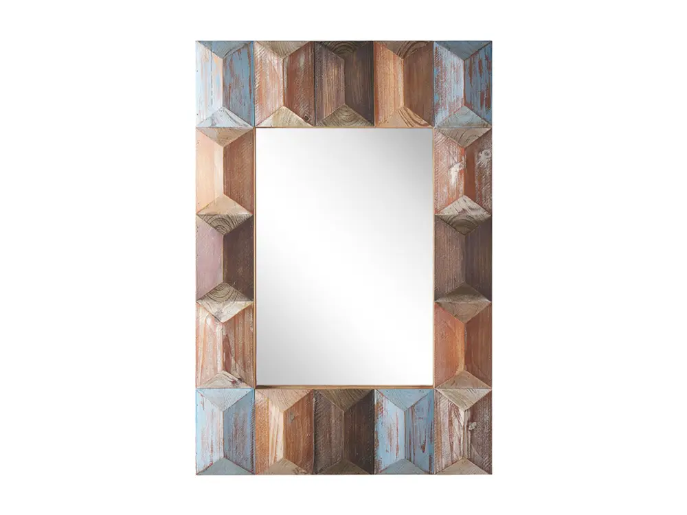 Miroir mural 63 x 90 cm en bois multicolore HIZOTE