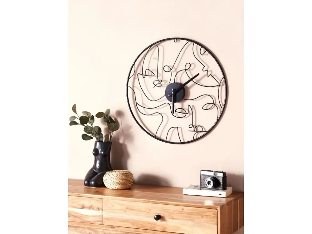 Horloge murale ø 50 cm noire MENTON