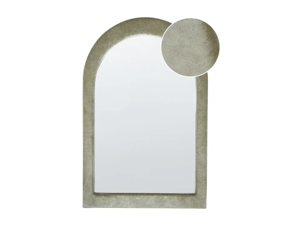 Miroir mural en velours vert 60 x 90 cm HURIEL