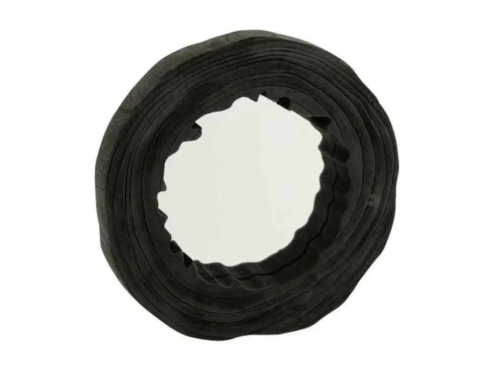 Miroir Mural Déco en Bois "Jenny" 42cm Noir