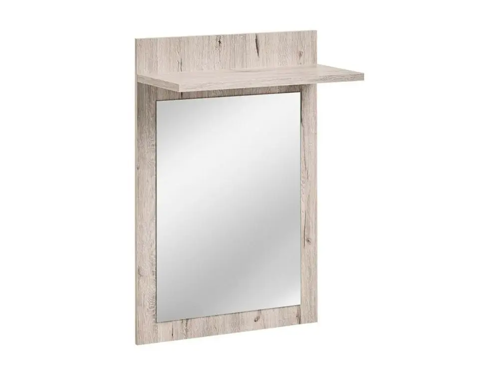 Miroir Étagère en Bois "Gustavo" 90cm Naturel