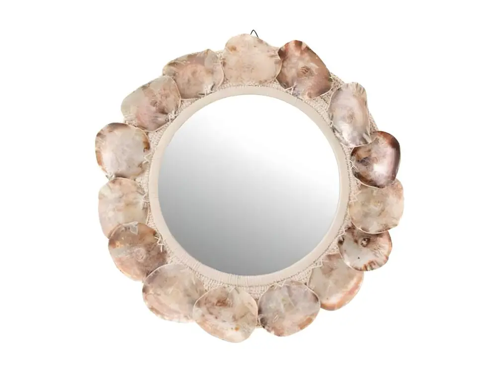 Miroir Rond Design "Lisa" 65cm Mauve