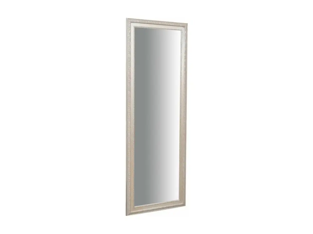 Miroir mural Mystique finition feuille d'argent - Bois - 50x140 cm