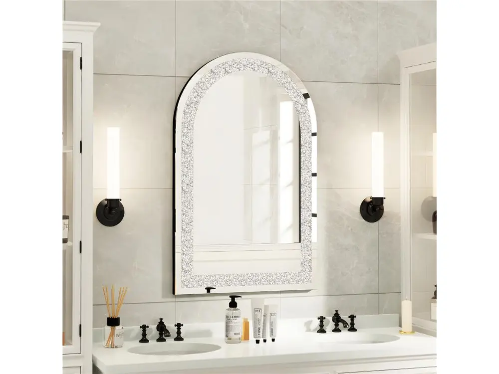 Grand miroir mural décoration miroirs muraux décoratifs miroir arche design déco 90x60cm