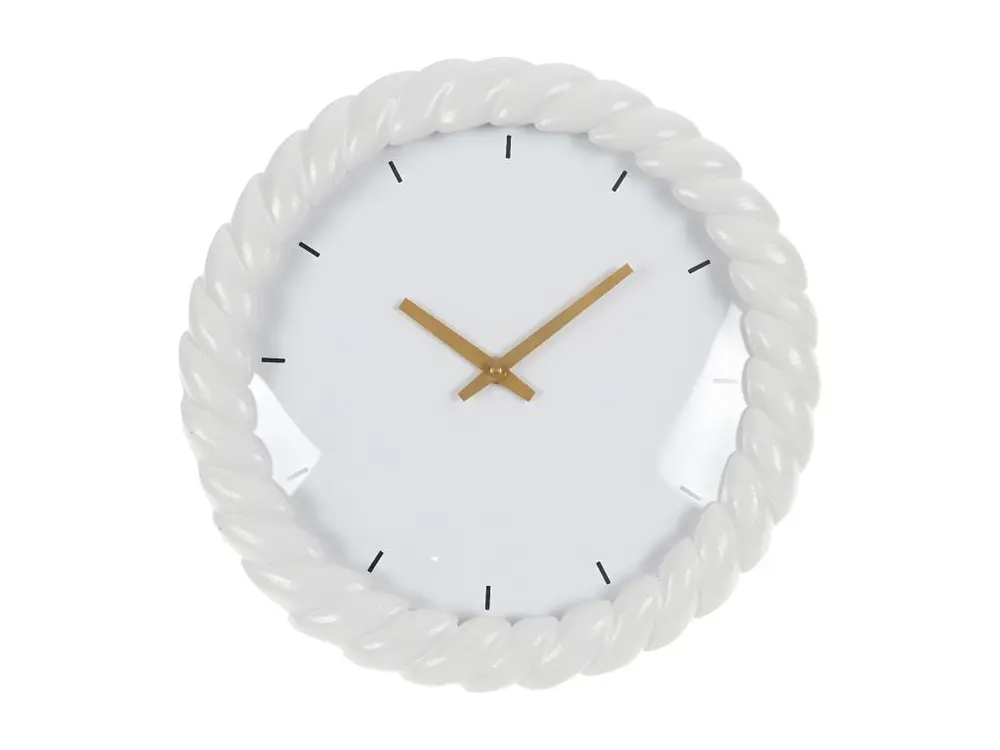 Horloge torsade blanche 31 cm