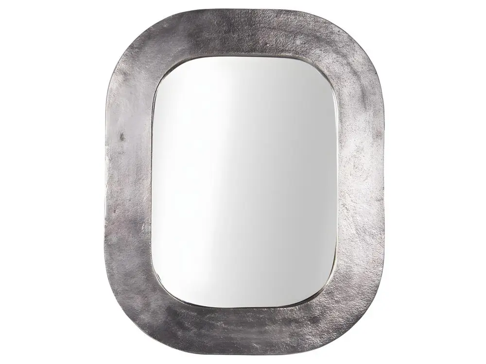 Miroir en métal argenté 60x76 cm