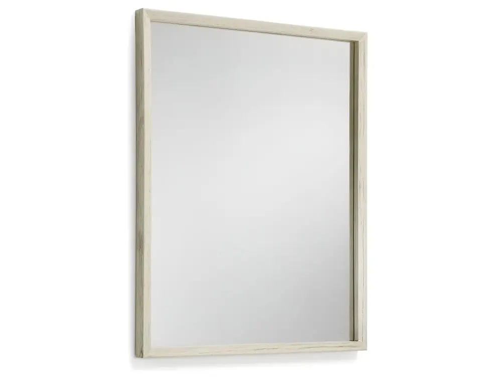 MIROIR EN BOIS DE MINDI BLANC 80 x 100