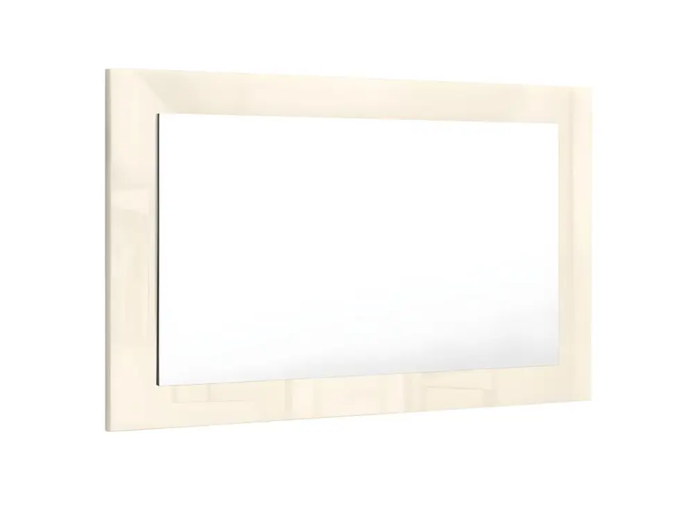 Miroir laqué haute brillance crème 89 cm