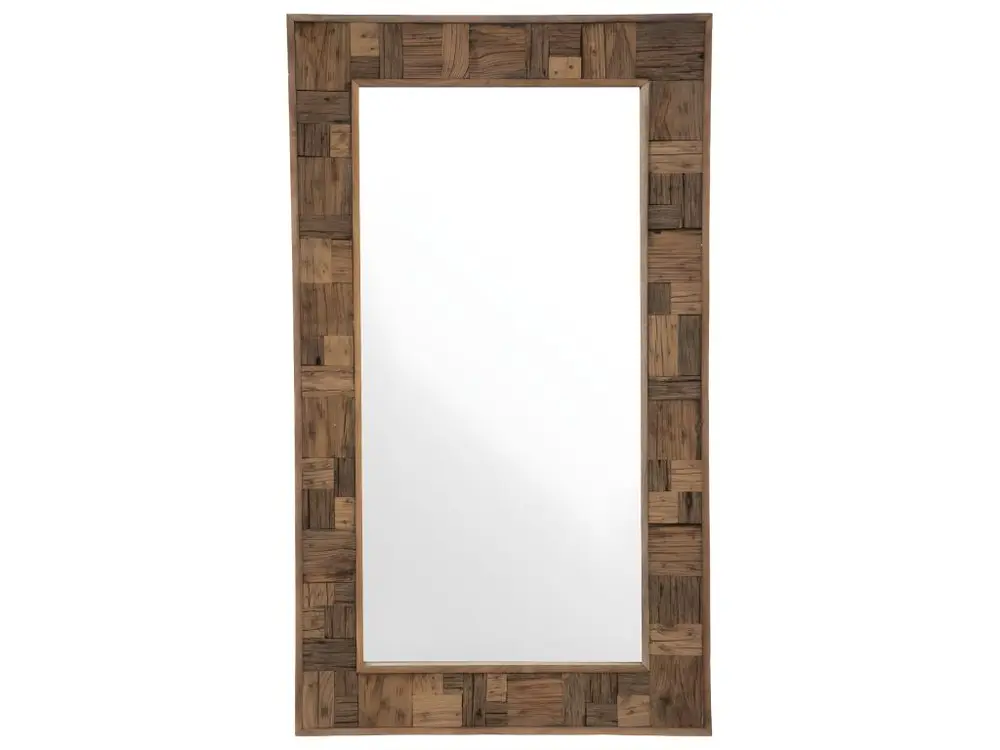 Grand Miroir mural en Bois d'Acacia 70 x 115 cm