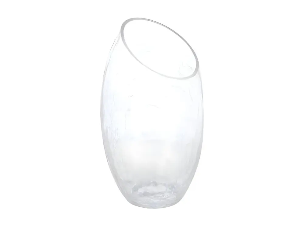 Vase en Verre "Craquelé" 23cm Transparent