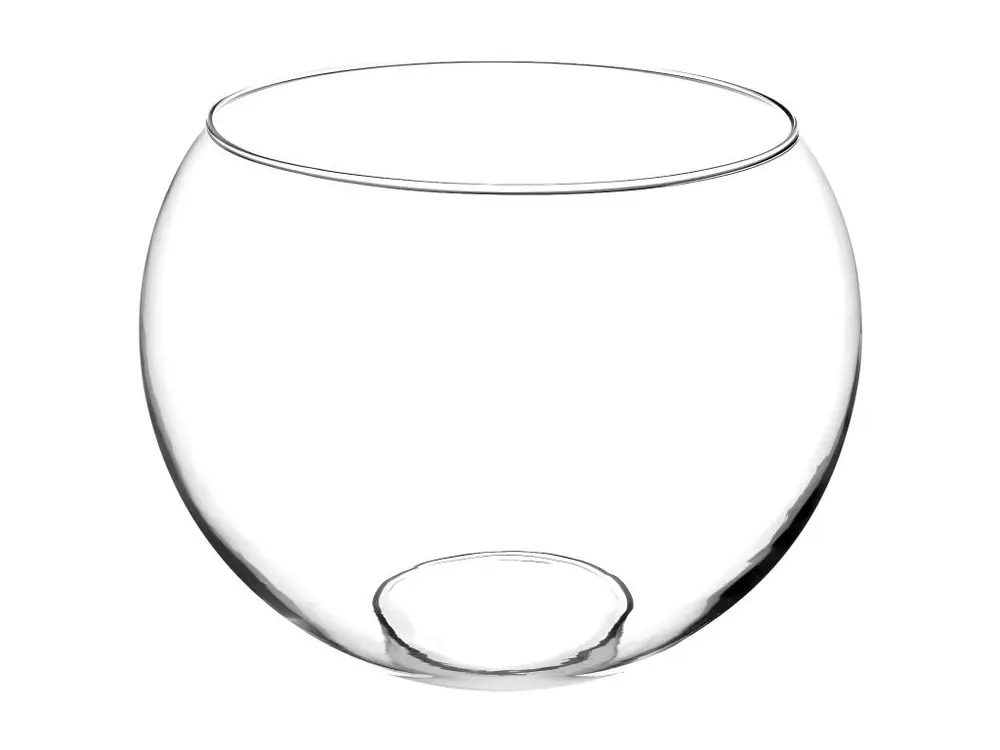 Vase en Verre "Boule" 30cm Transparent