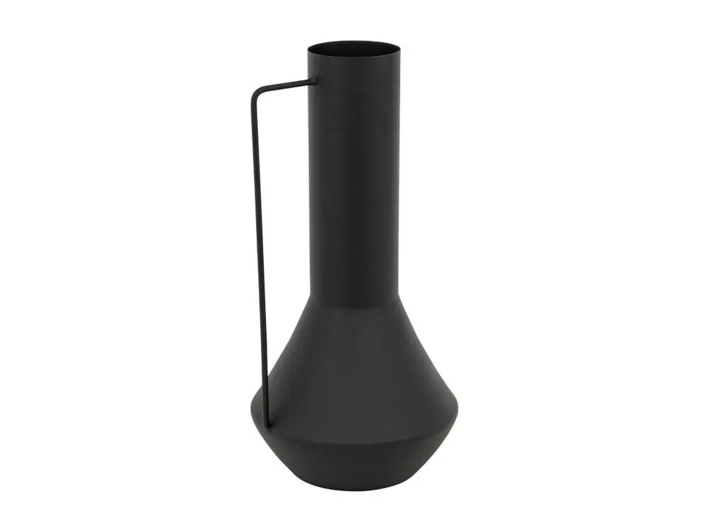 Vase amphore en métal Noir design moderne H 34.5 cm