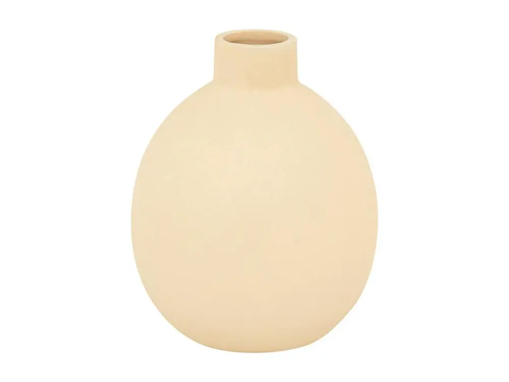 Vase en céramique mat Beige H 18 cm