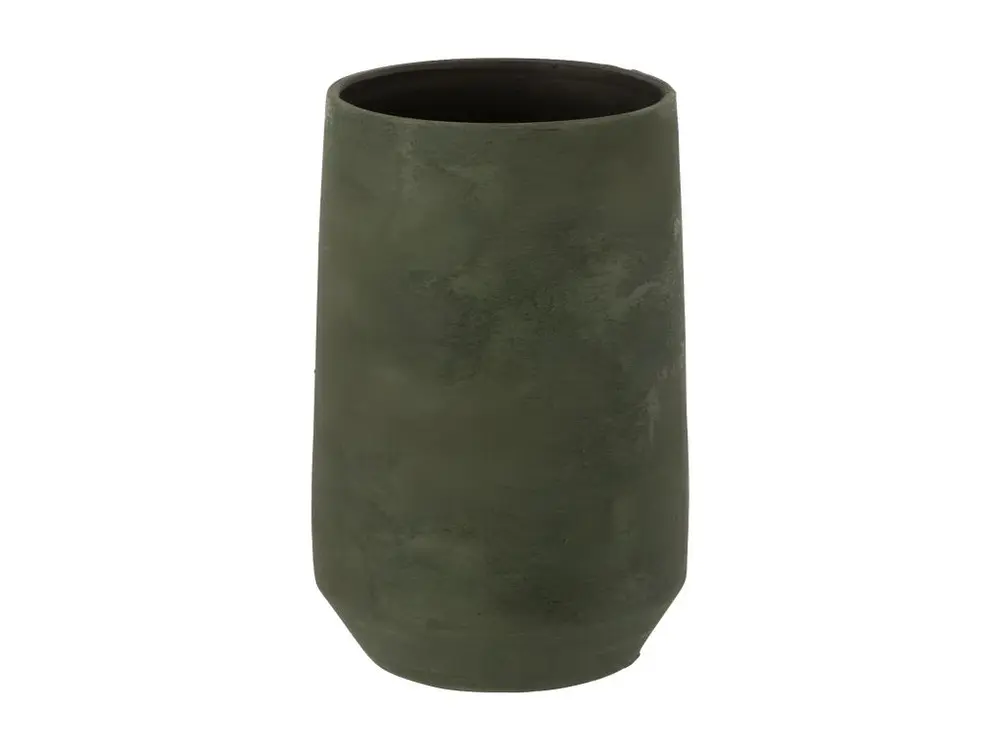 Vase Design en Céramique "Rugueux" 25cm Vert