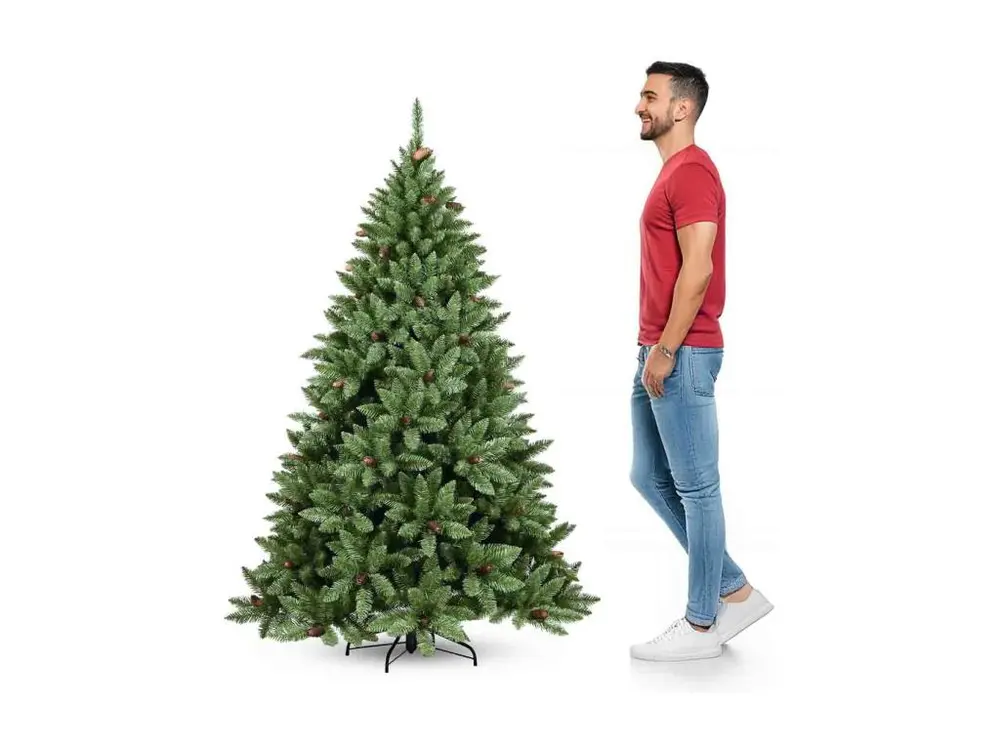 Boemia - Sapin de Noël avec cônes en PVC ø94x150H cm, 472 branches