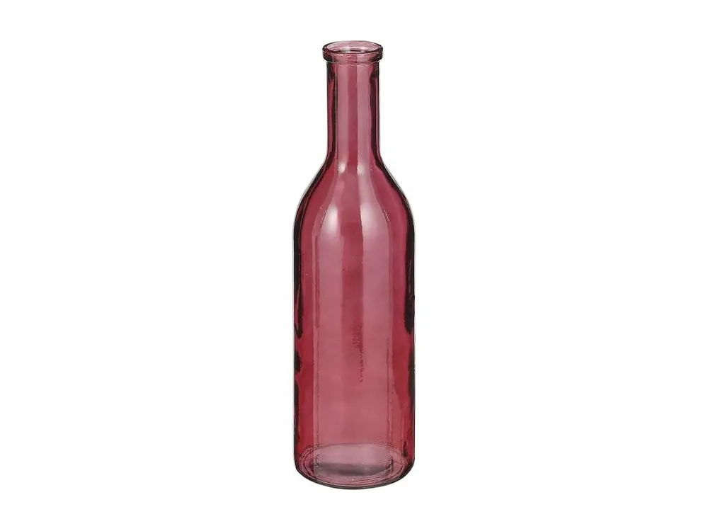 Bouteille decorative en verre recyclé - Ø15 x 50 - Bordeaux - RIOJA