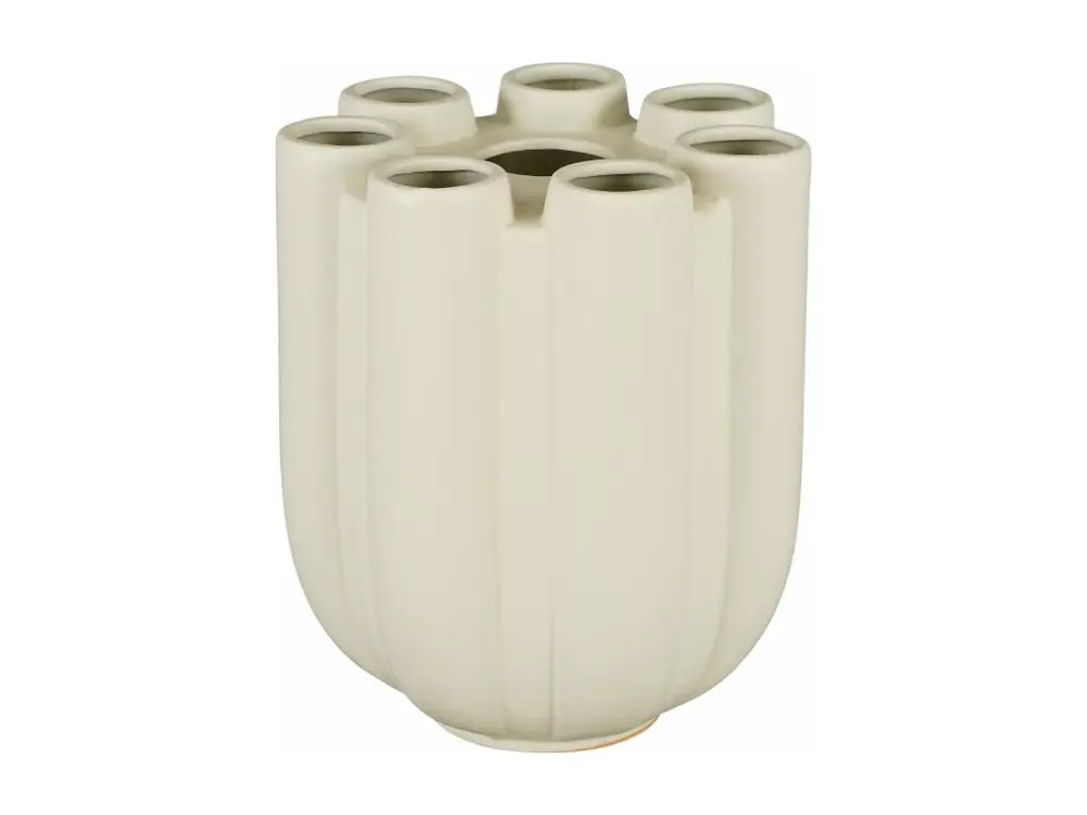 Vase en céramique - 33.5 x Ø28 - Taupe - MINDA