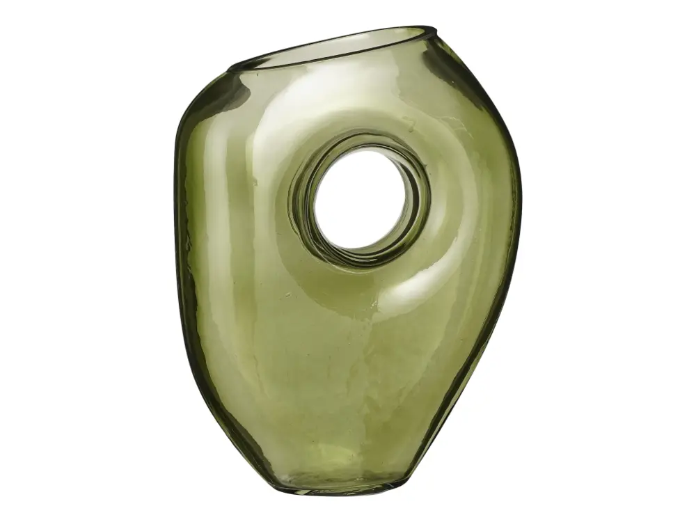 Vase en verre - 18 x 7.5 x 22.5 - Vert clair - JAY