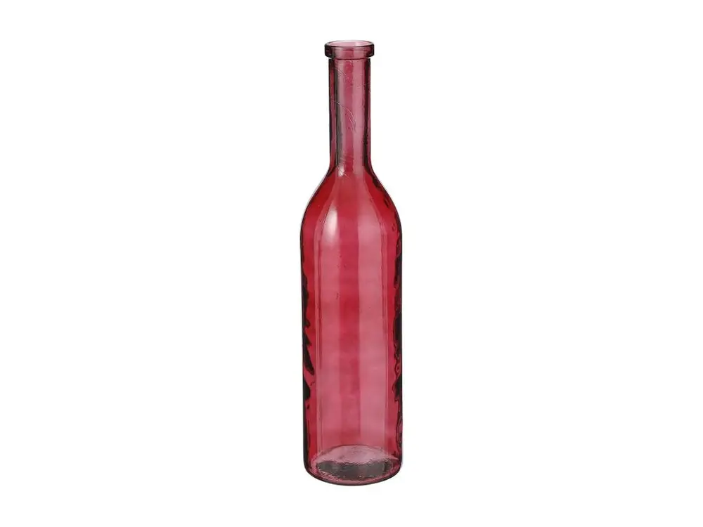 Bouteille decorative en verre recyclé - Ø18 x 75 - Bordeaux - RIOJA