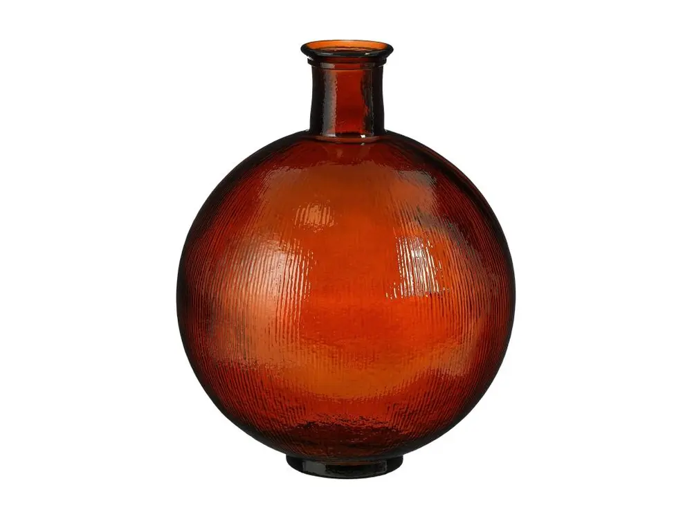 Bouteille decorative en verre recyclé - 42 x 34 - Marron foncé - FIRENZA