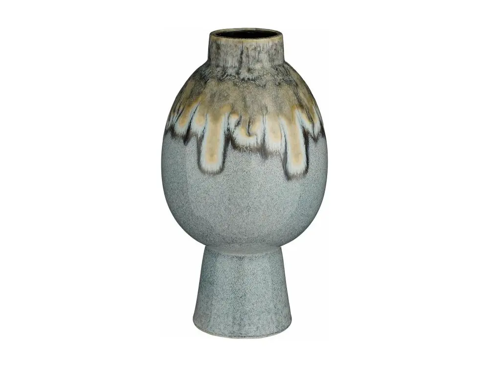 Vase en céramique - 38 x Ø21.5 - Bleu - HELMA