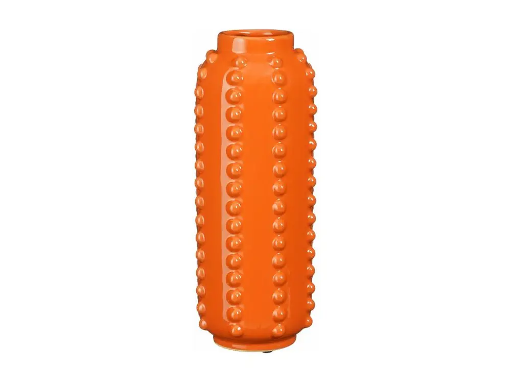 Vase en céramique - 30 x Ø11 - Orange - BOAZ