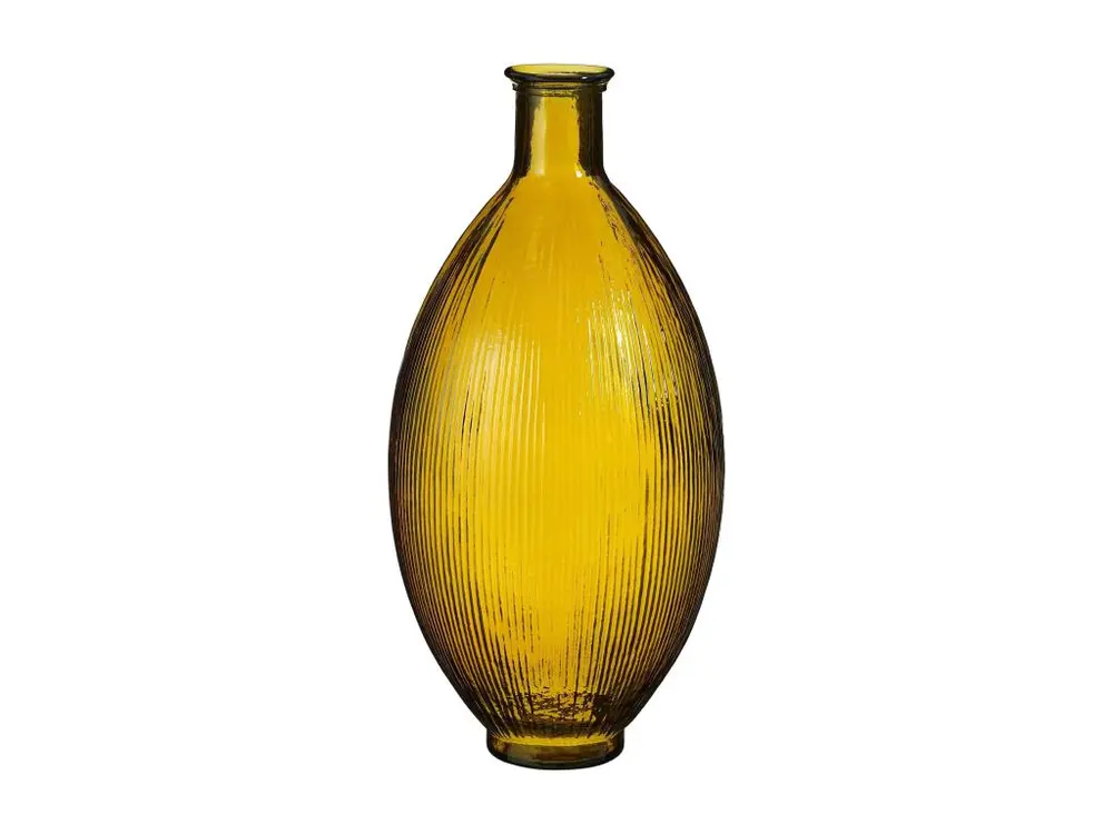 Bouteille decorative en verre recyclé - 59 x 29 - Ocre - FIRENZA