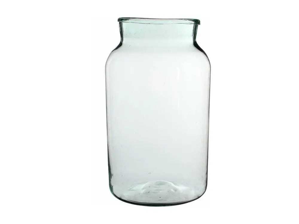 Vase en verre recyclé - Ø25 x 44 - Transparent - VIENNE