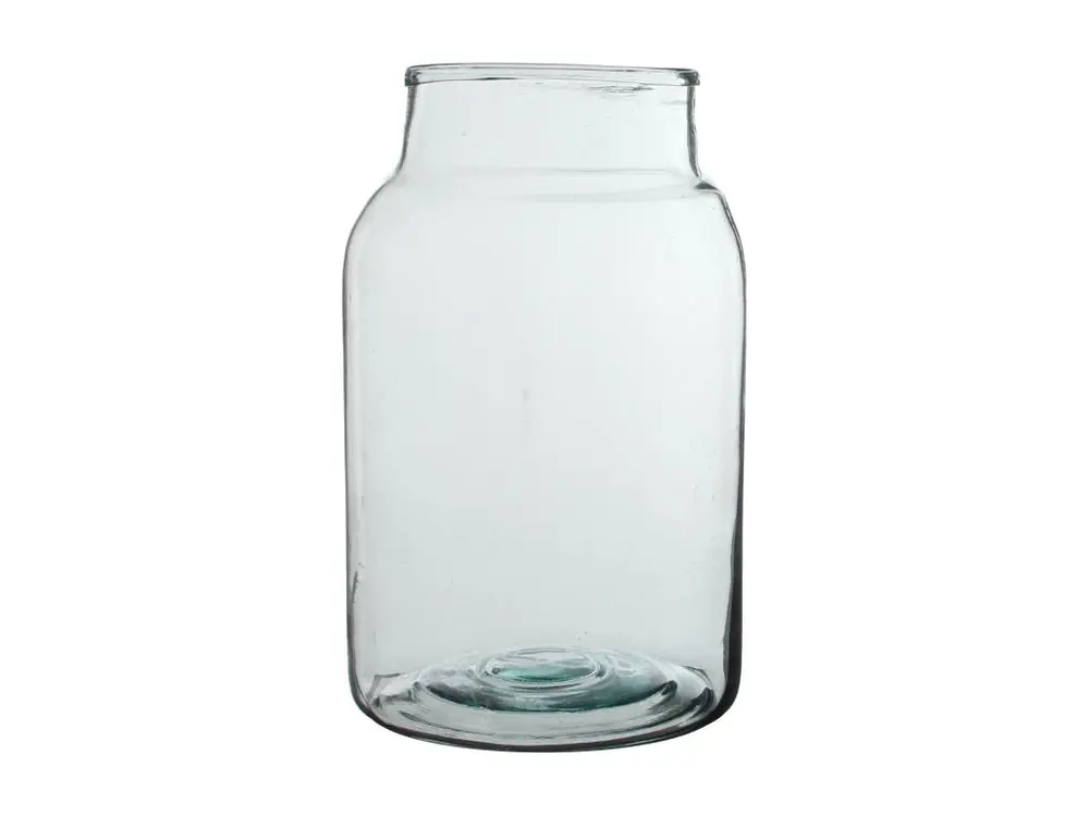 Vase en verre recyclé - Ø21 x 35 - Transparent - VIENNE