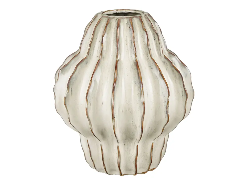 Vase en céramique - 28 x Ø24.5 - Blanc cassé - ALTEA