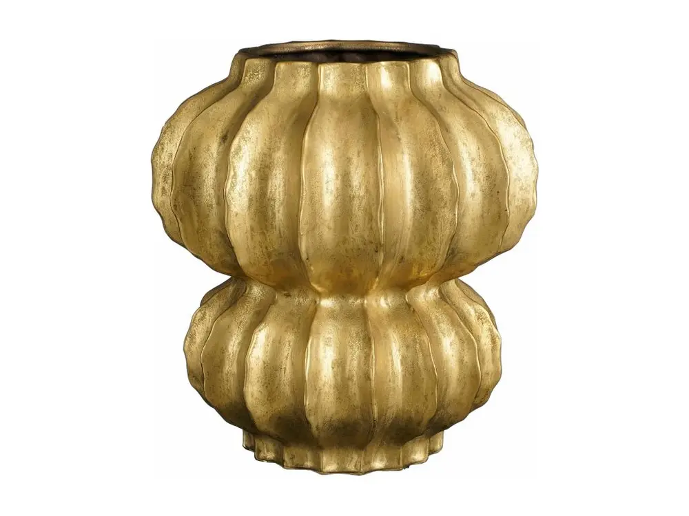 Vase en céramique - 35 x Ø33 - Doré - ALTEA