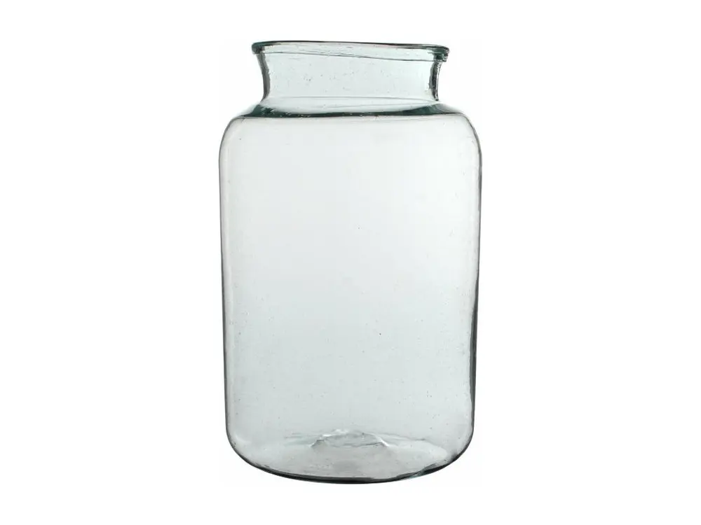 Vase en verre recyclé - Ø40 x 23 - Transparent - VIENNE