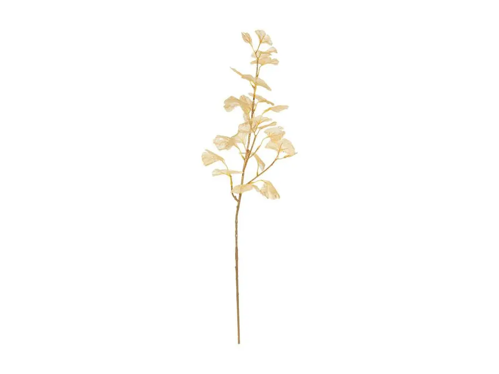 Branche décorative spéciale fêtes Ginkgo doré H 77 cm