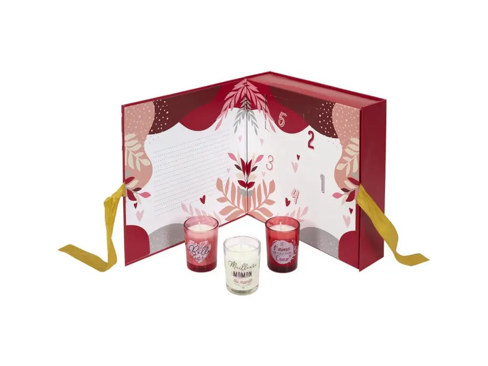 Coffret 5 bougies 5 jours pour une maman en or