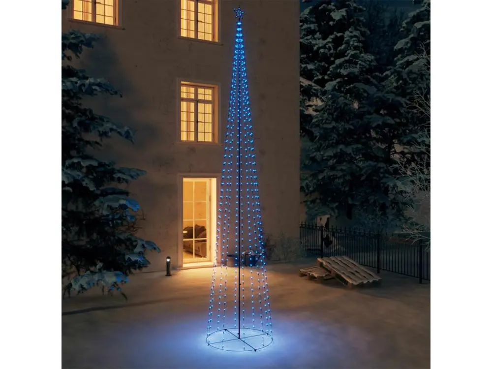 Sapin de Noël cône 752 LED bleues Décoration 160x500 cm