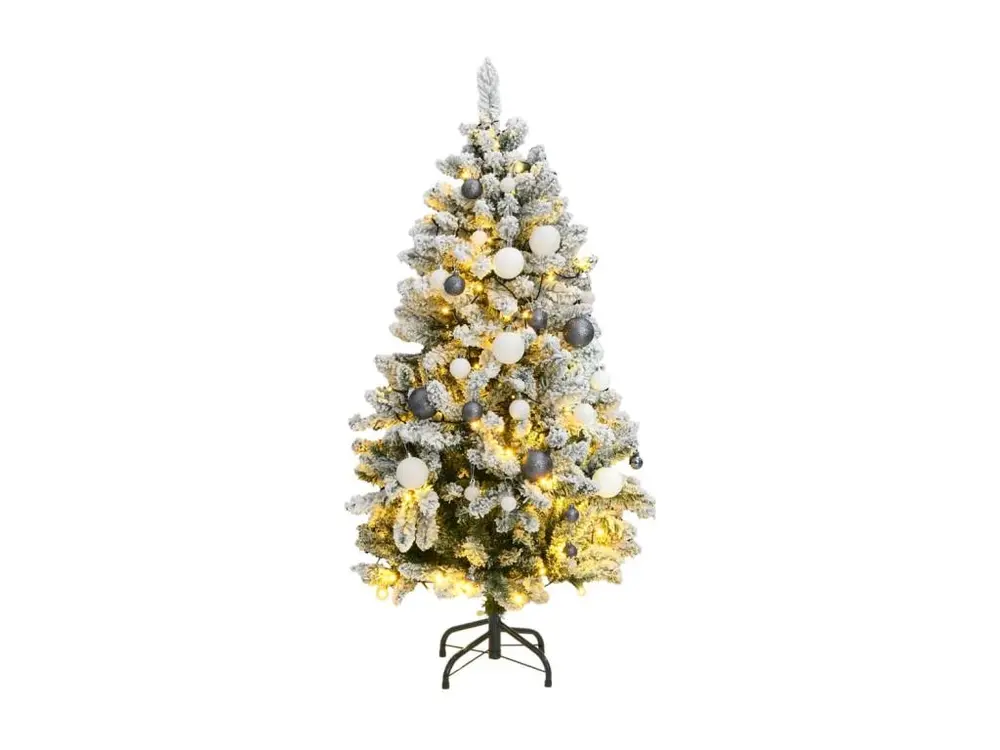 Sapin de Noël artificiel articulé 150 LED et boules 150 cm