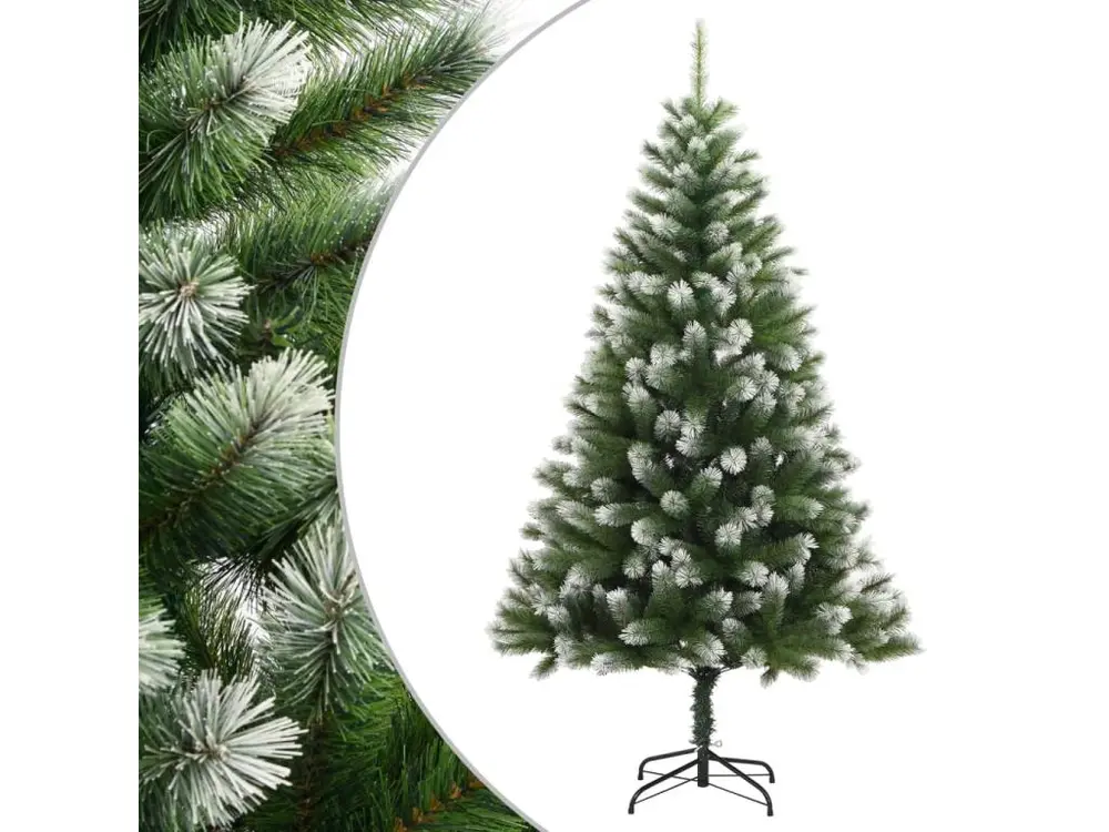 Sapin de Noël artificiel à charnières avec neige floquée 150 cm