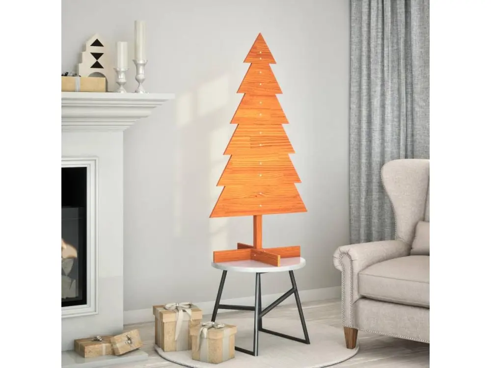 Arbre de Noël en bois pour décoration 120 cm bois de pin massif