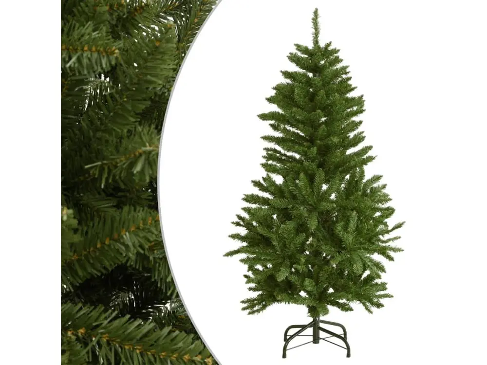 Sapin de Noël artificiel à charnières avec support vert 120 cm