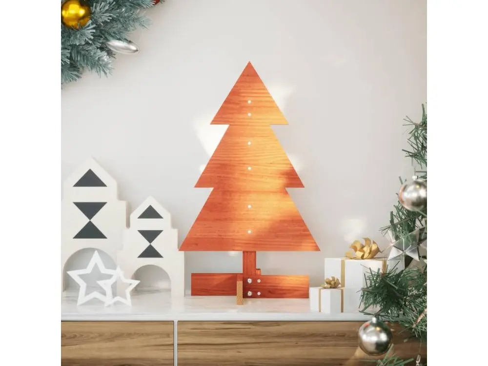 Arbre de Noël en bois pour décoration 60 cm bois de pin massif