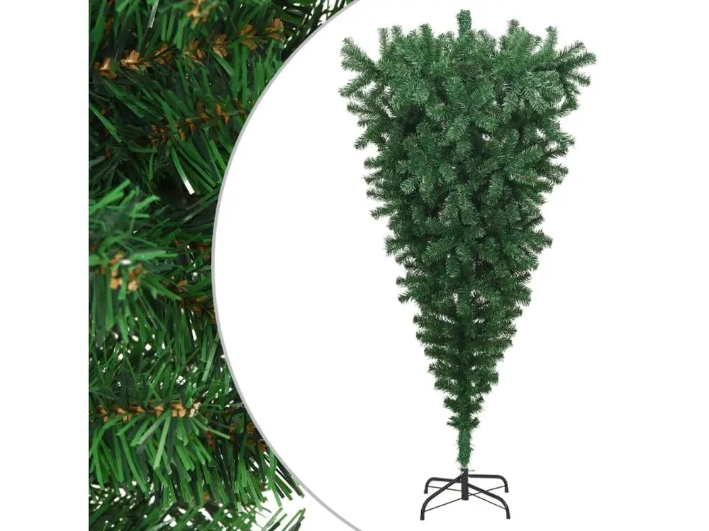 Sapin de Noël artificiel renversé avec support Vert 180 cm